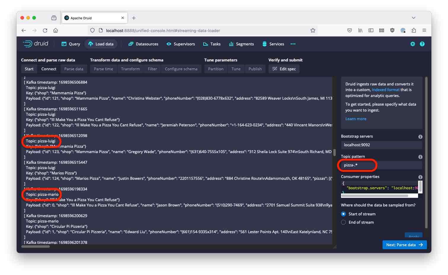 Preview with prefix match